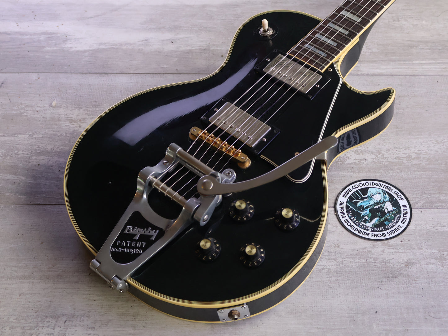 1981 Greco Japan EG-500C Super Power Les Paul Custom w/Bigsby (Ebony)