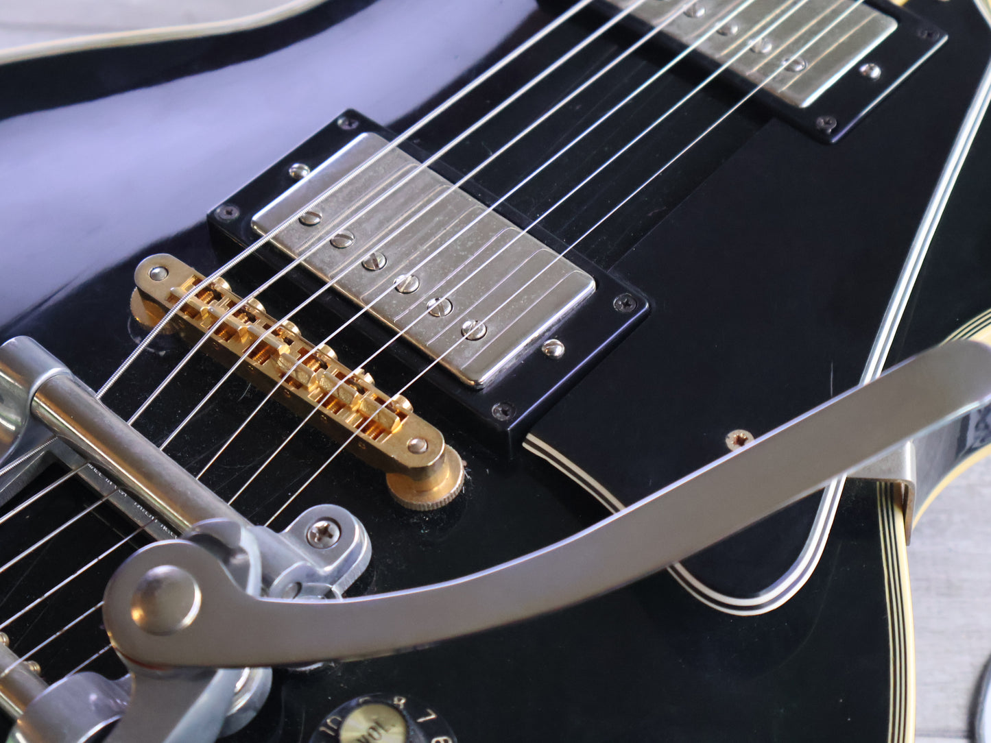 1981 Greco Japan EG-500C Super Power Les Paul Custom w/Bigsby (Ebony)