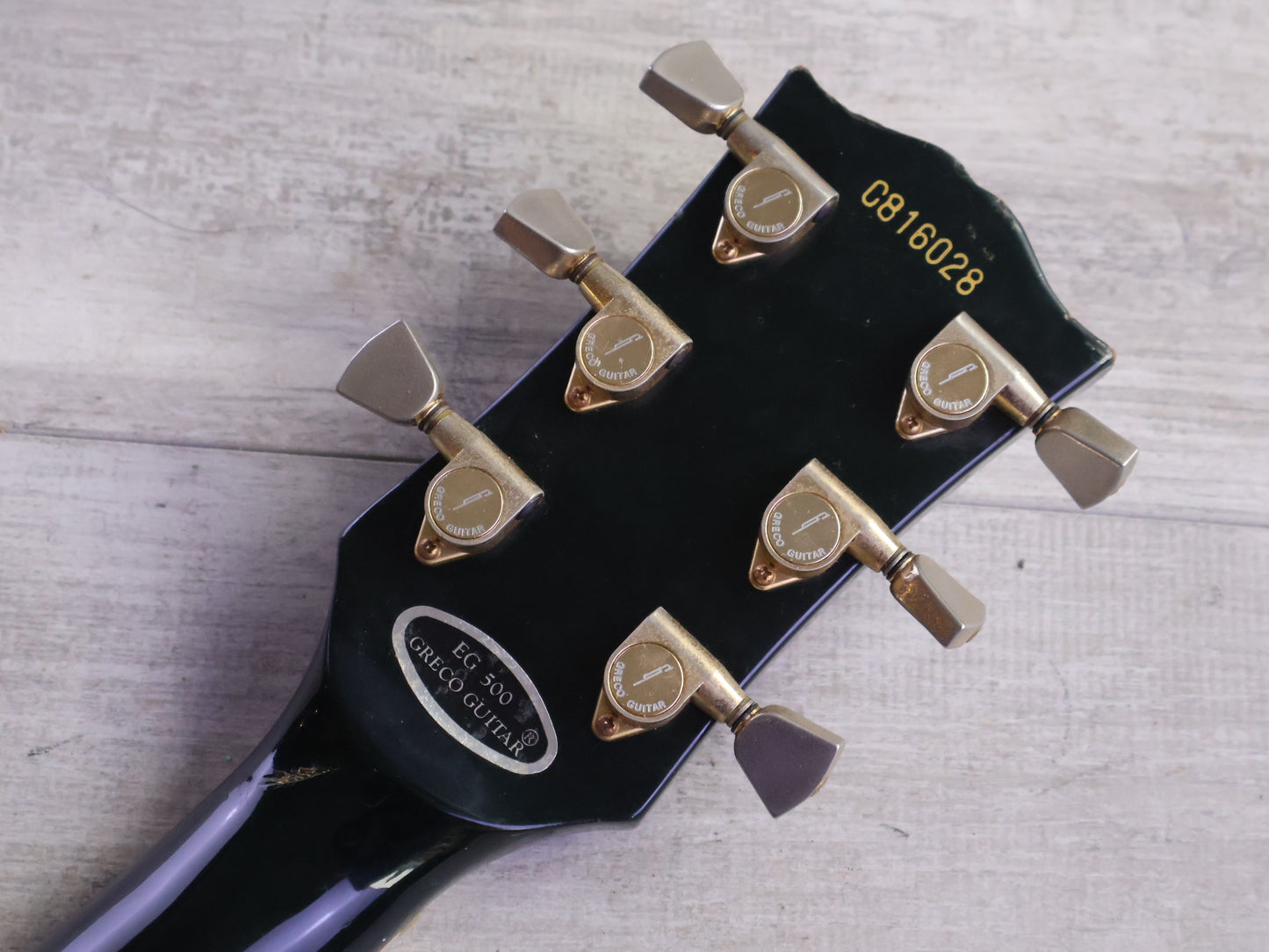 1981 Greco Japan EG-500C Super Power Les Paul Custom w/Bigsby (Ebony)