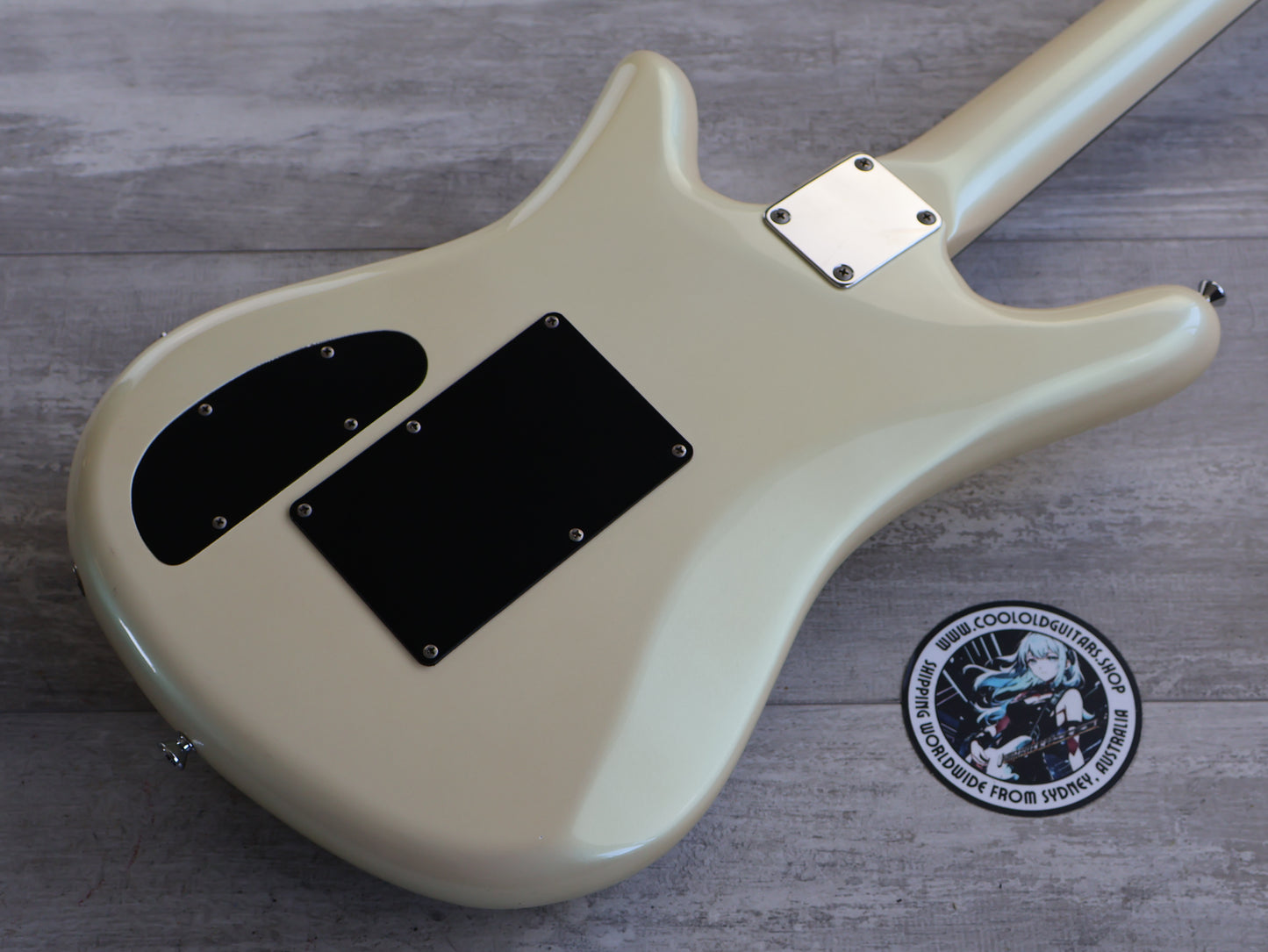 1985 Rockoon/Schaller Japan (by Kawai) RG Series "Thumb" Guitar (Pearl White)