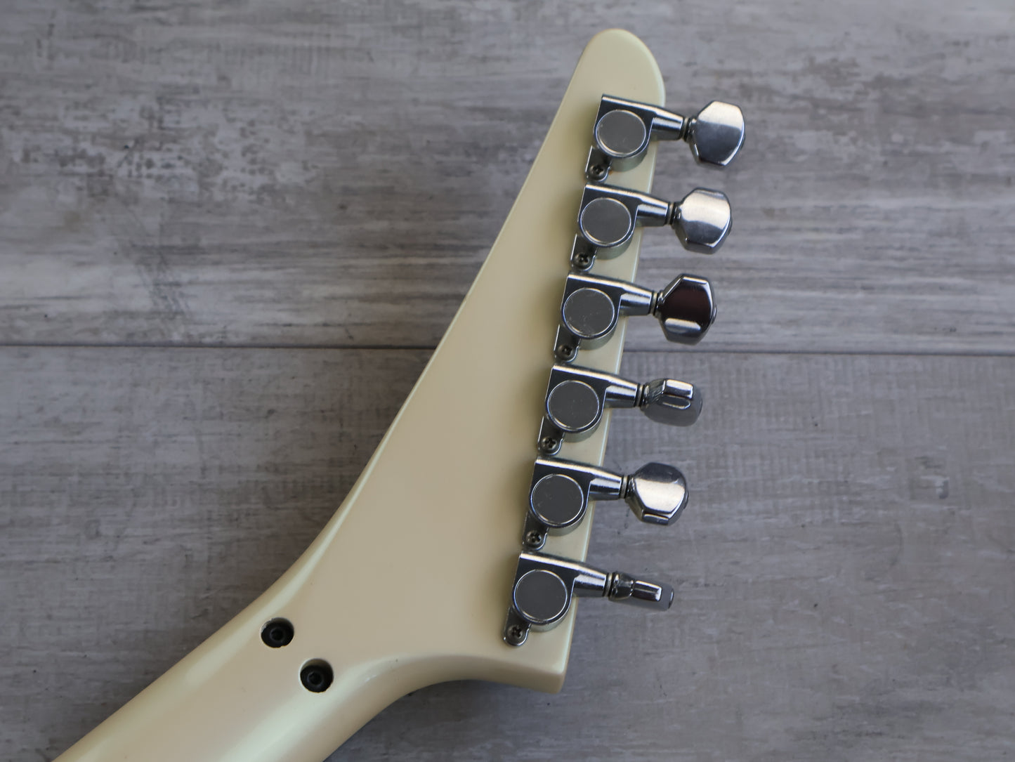 1985 Rockoon/Schaller Japan (by Kawai) RG Series "Thumb" Guitar (Pearl White)