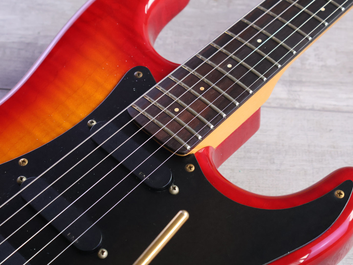 1986 Selva Japan ST-II 230EMG SSH Steve Lukather Model (Cherry Sunburst)