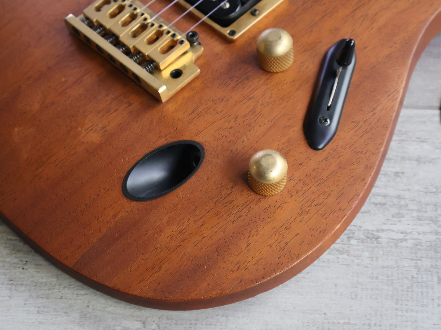 1994 Ibanez SV470 S-Series Saber HSH Superstrat (Natural Oil)