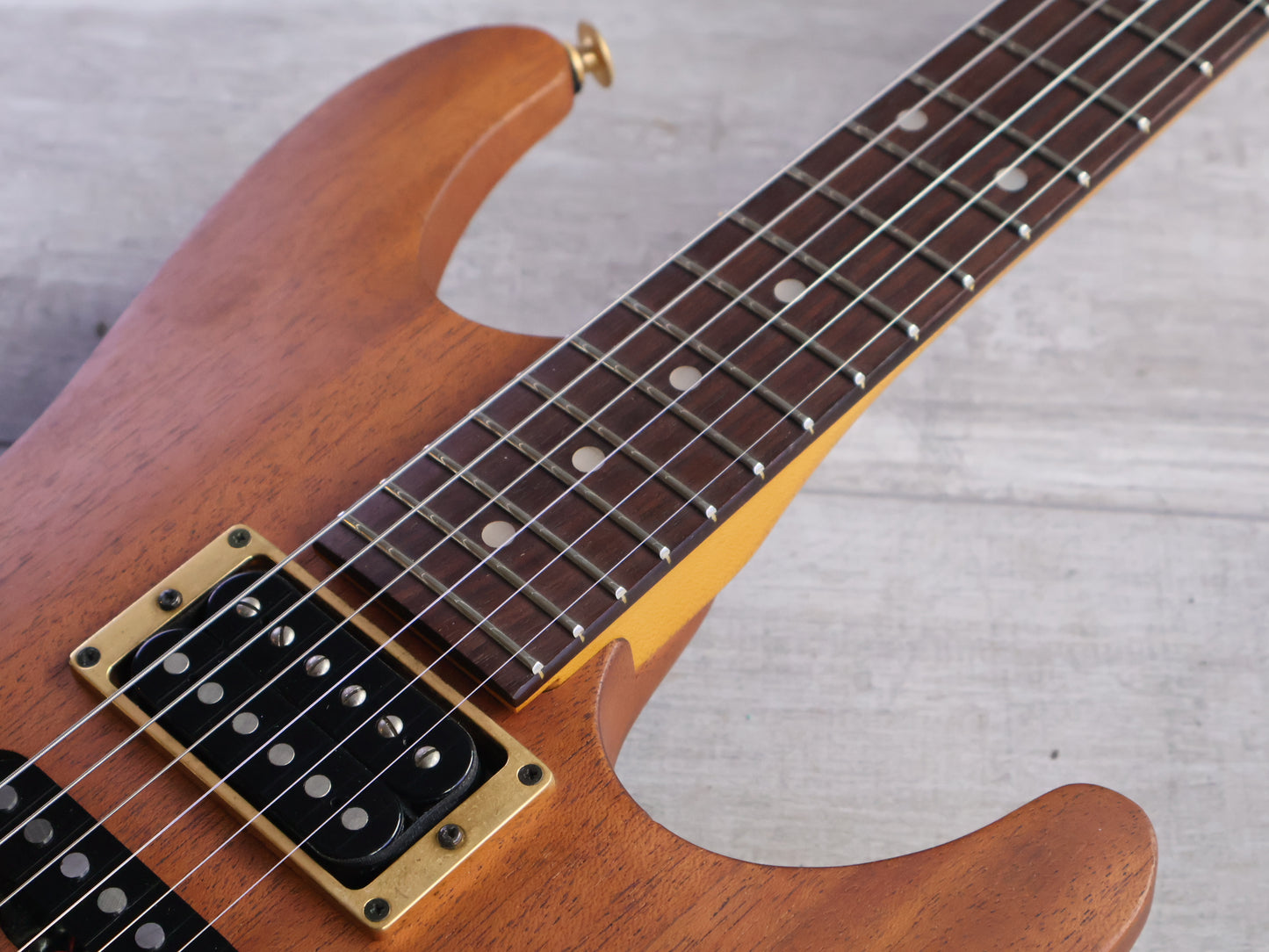 1994 Ibanez SV470 S-Series Saber HSH Superstrat (Natural Oil)