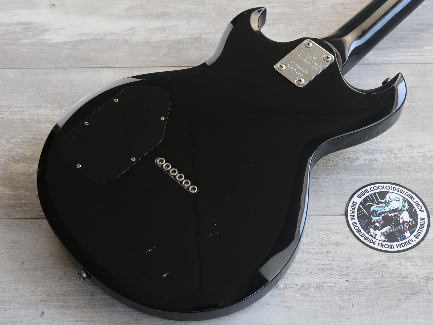 1983 Aria Pro II Japan CS-350 Cardinal Double Cutaway (Black)