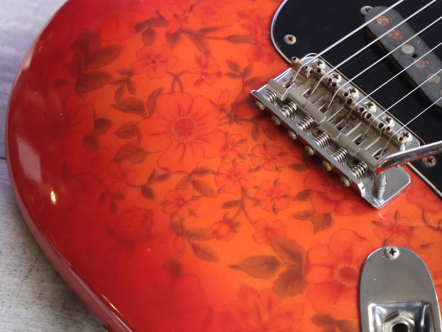 1980's Hiro Kawahara Custom Built S-Style - Heretic (Floral Pink)