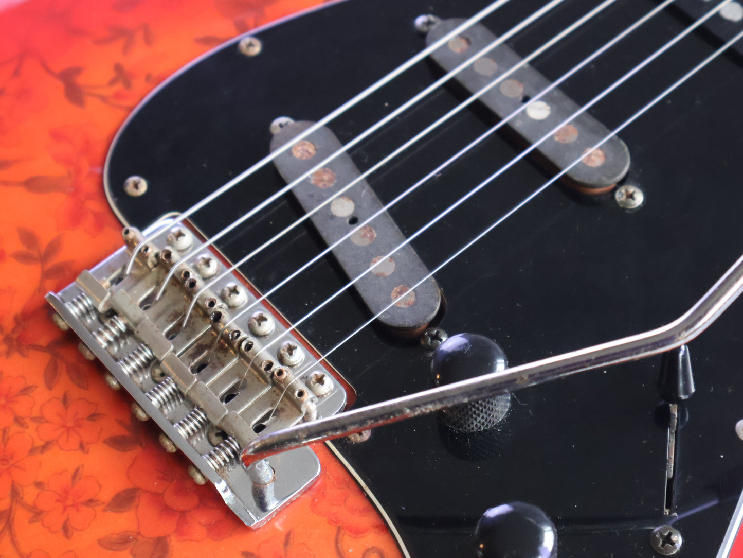 1980's Hiro Kawahara Custom Built S-Style - Heretic (Floral Pink)