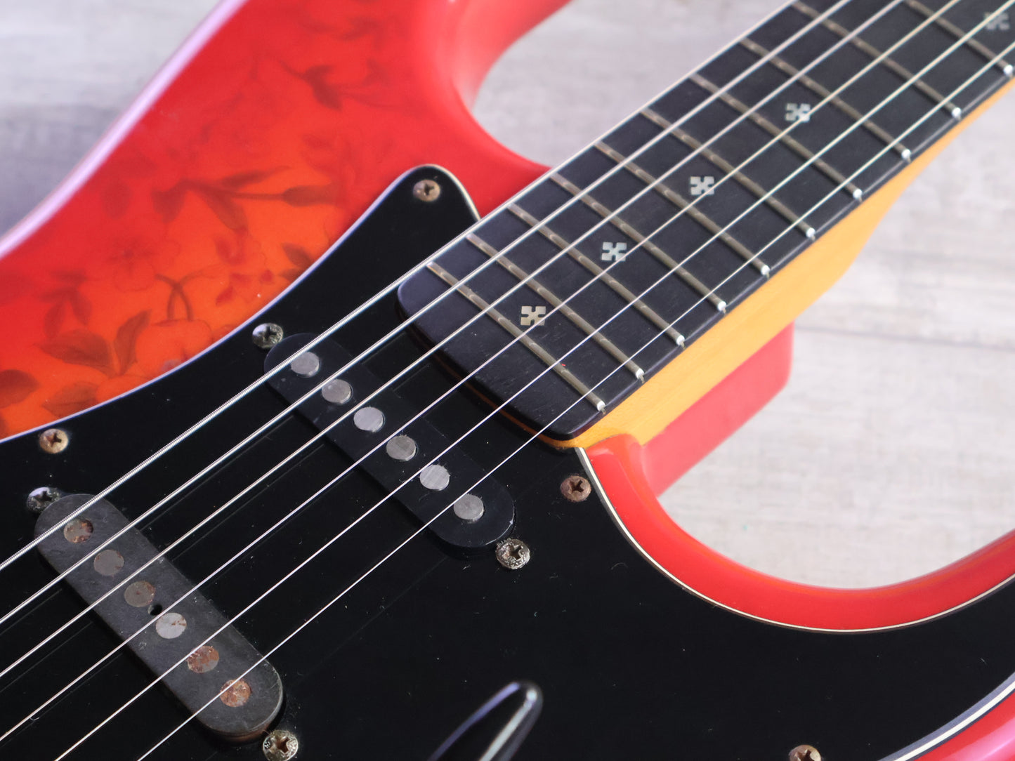 1980's Hiro Kawahara Custom Built S-Style - Heretic (Floral Pink)