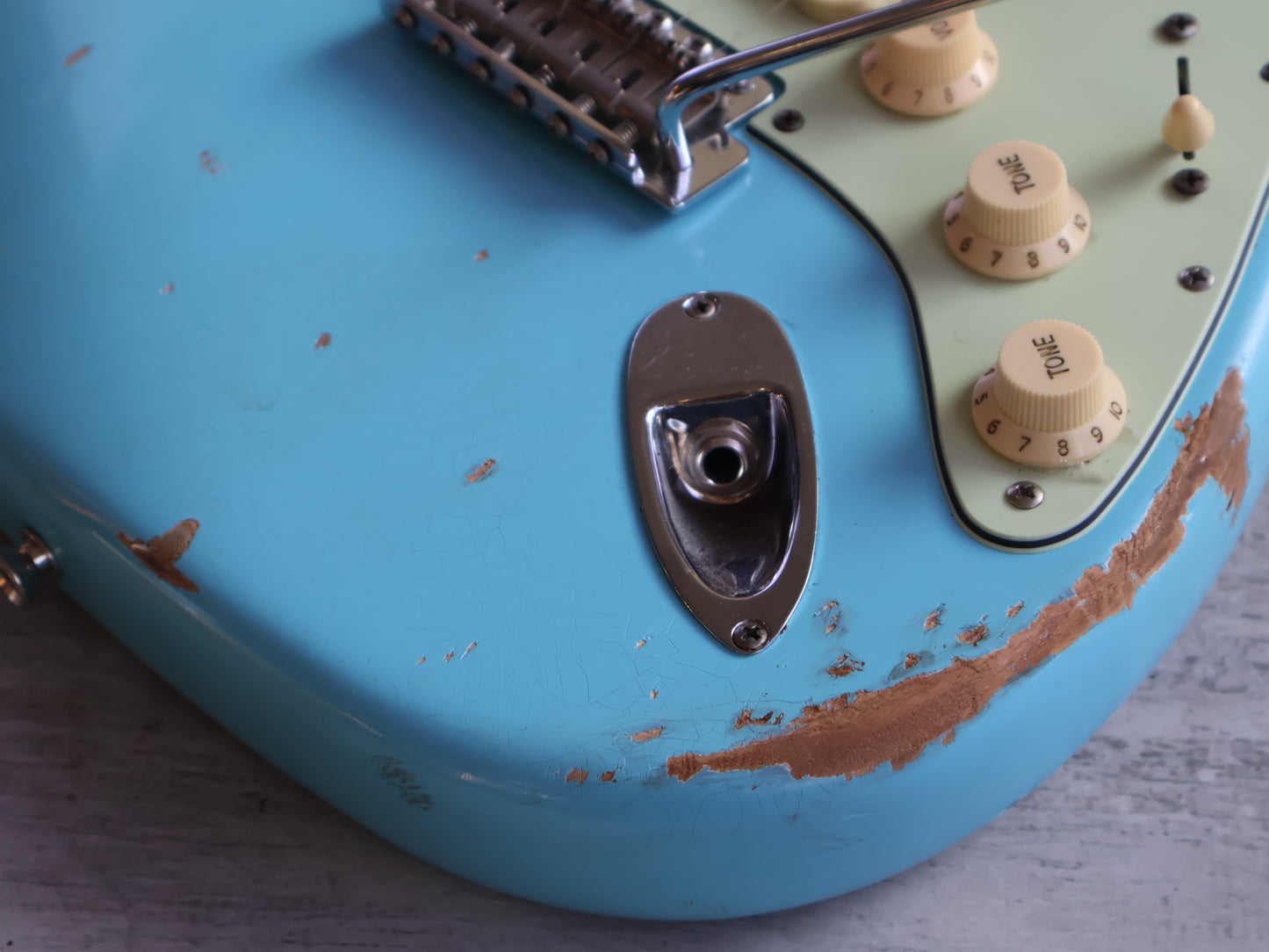 1989 Fender Japan '62 Reissue Stratocaster (Nitro Daphne Blue Refinish)