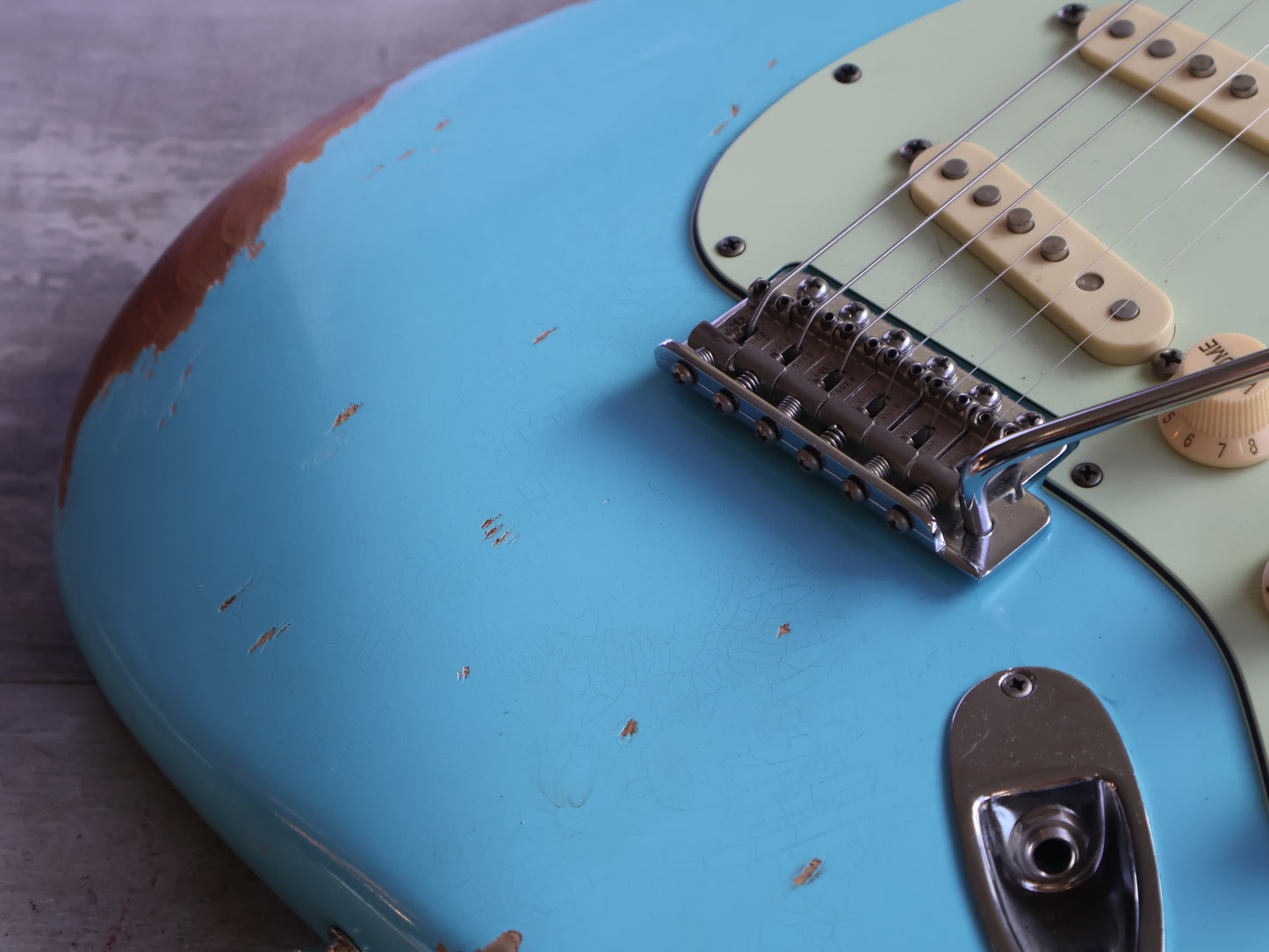 1989 Fender Japan '62 Reissue Stratocaster (Nitro Daphne Blue Refinish)