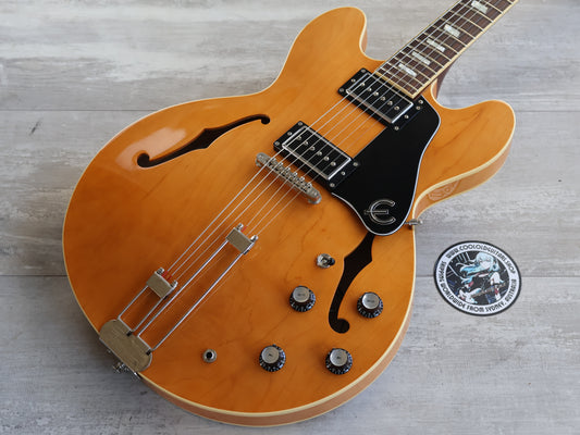 2006 Epiphone Japan Elitist Nick Valensi Model Riviera w/Gibson P-94's (Antique Natural)