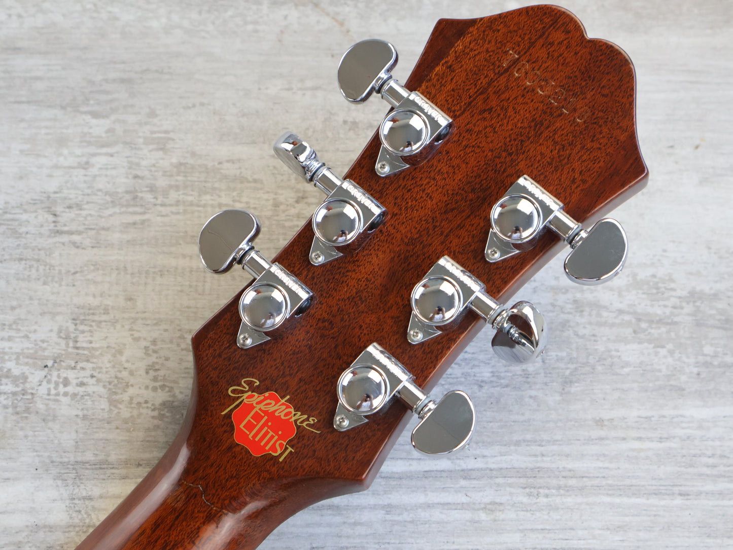 2006 Epiphone Japan Elitist Nick Valensi Model Riviera w/Gibson P-94's (Antique Natural)