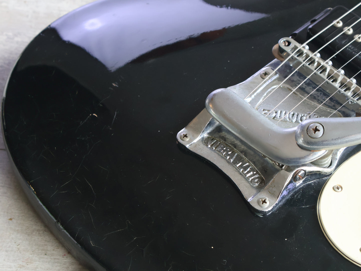 1960's Morales Japan (Mosrite) Ventures Offset Guitar (Gloss Black)