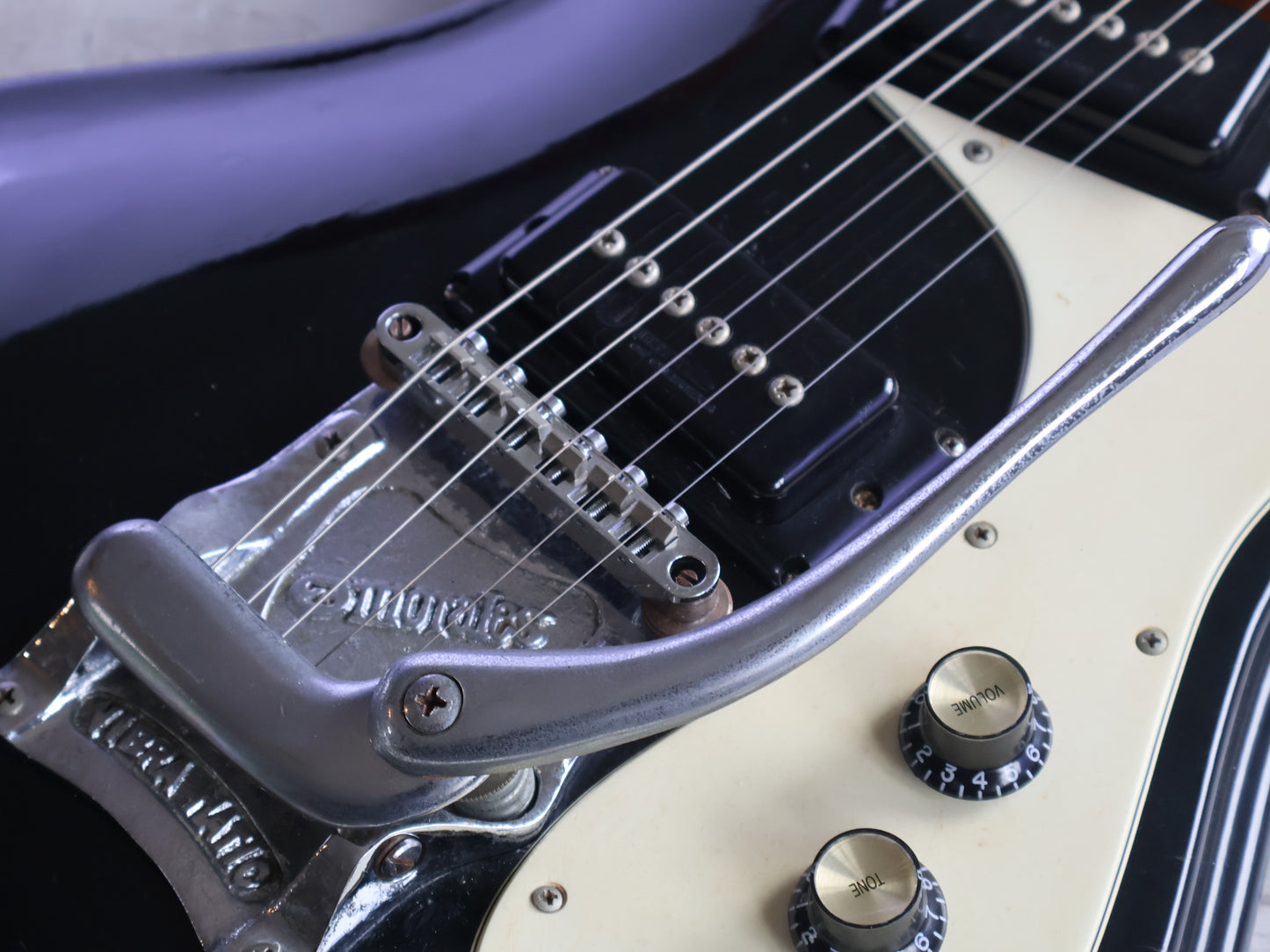 1960's Morales Japan (Mosrite) Ventures Offset Guitar (Gloss Black)