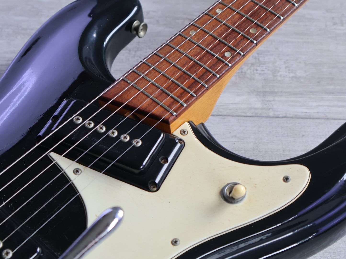 1960's Morales Japan (Mosrite) Ventures Offset Guitar (Gloss Black)