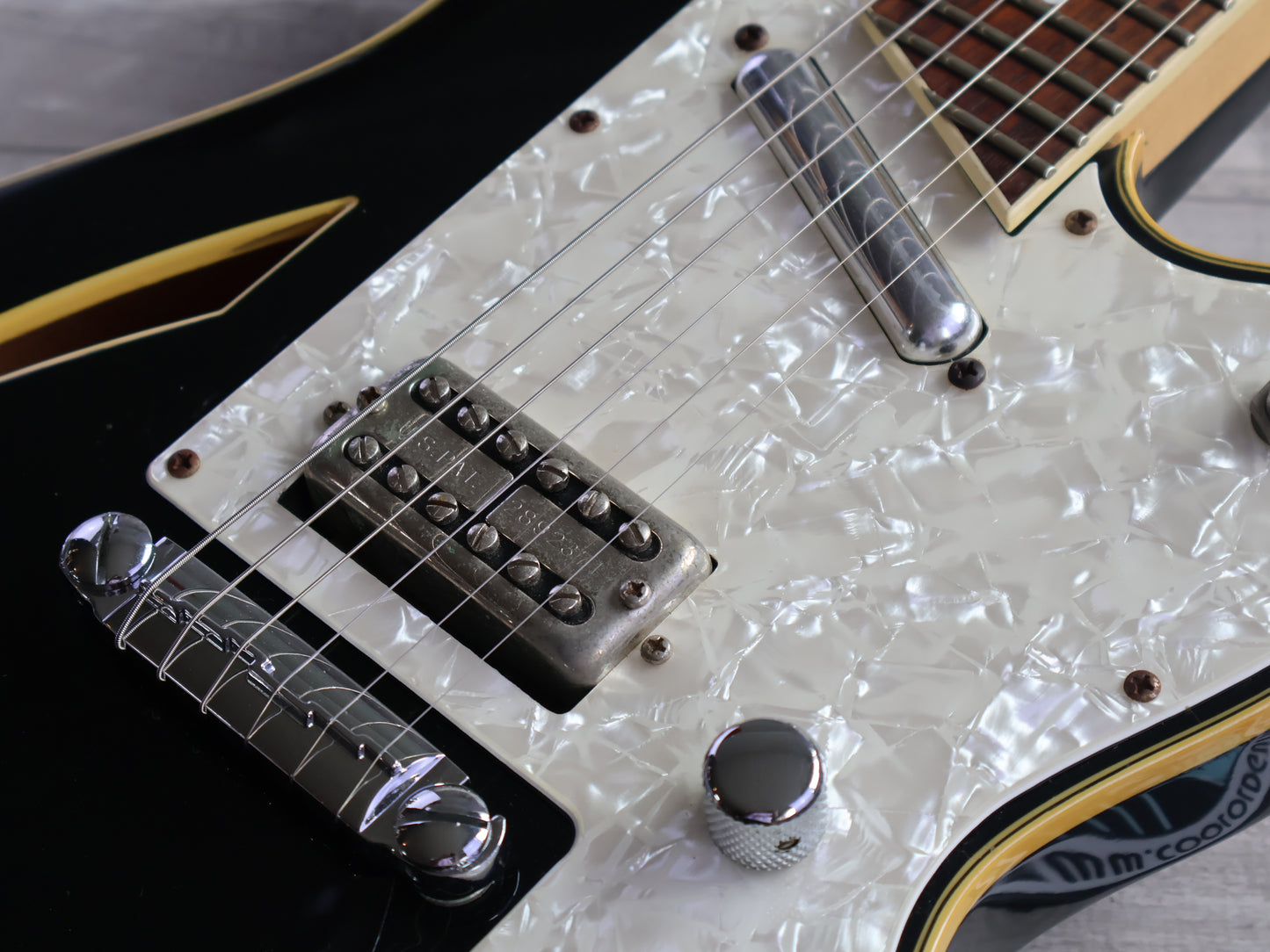 1996 Jackson Japan SC-1 Surfcaster Semi Hollowbody (Black)