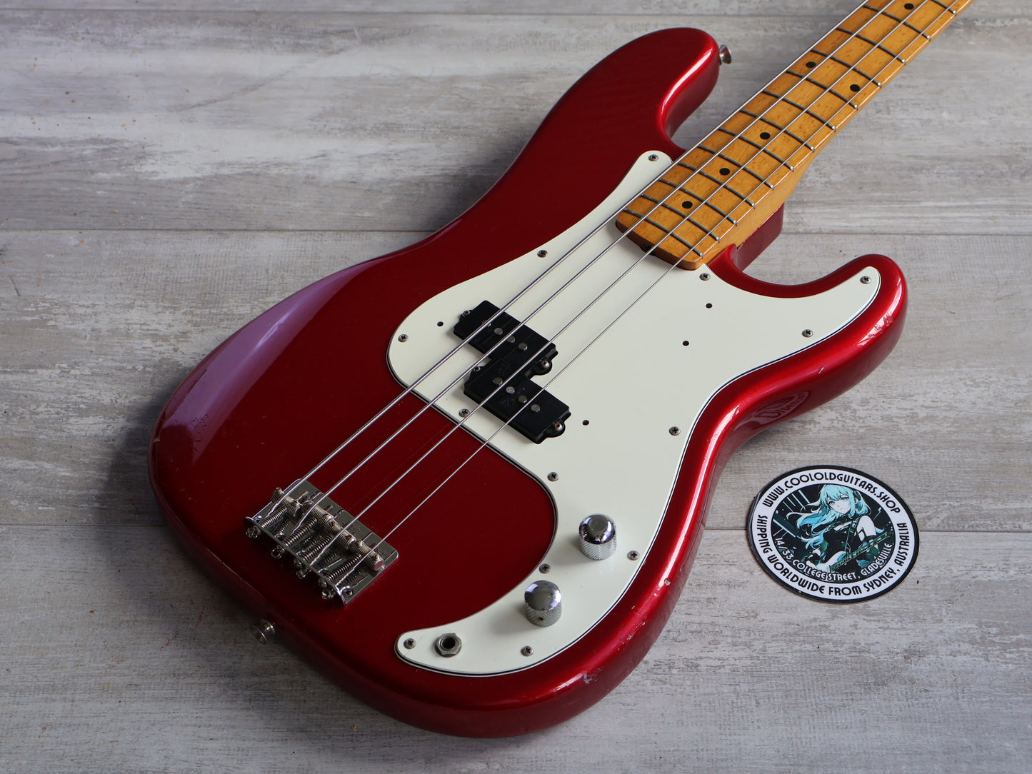 1982 Fernandes Japan RPB-70 ‘57 Reissue Precision Bass (Candy Apple Red)