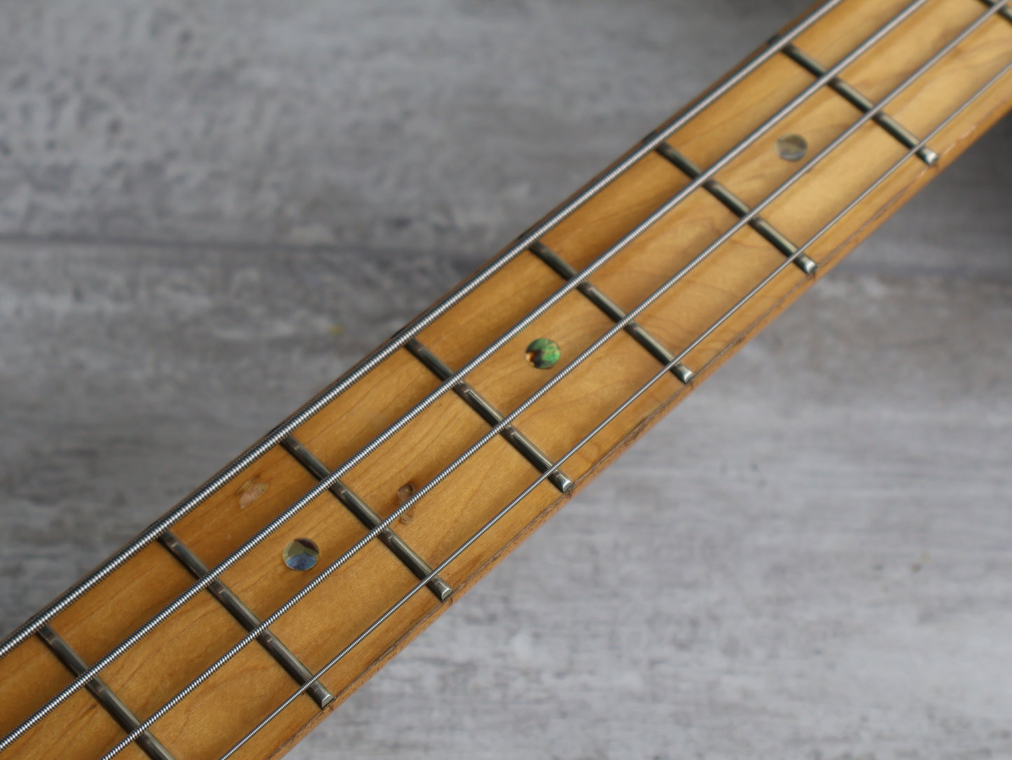 1979 Greco Original GOBII750 Double Cutaway Neckthrough Bass (Natural)