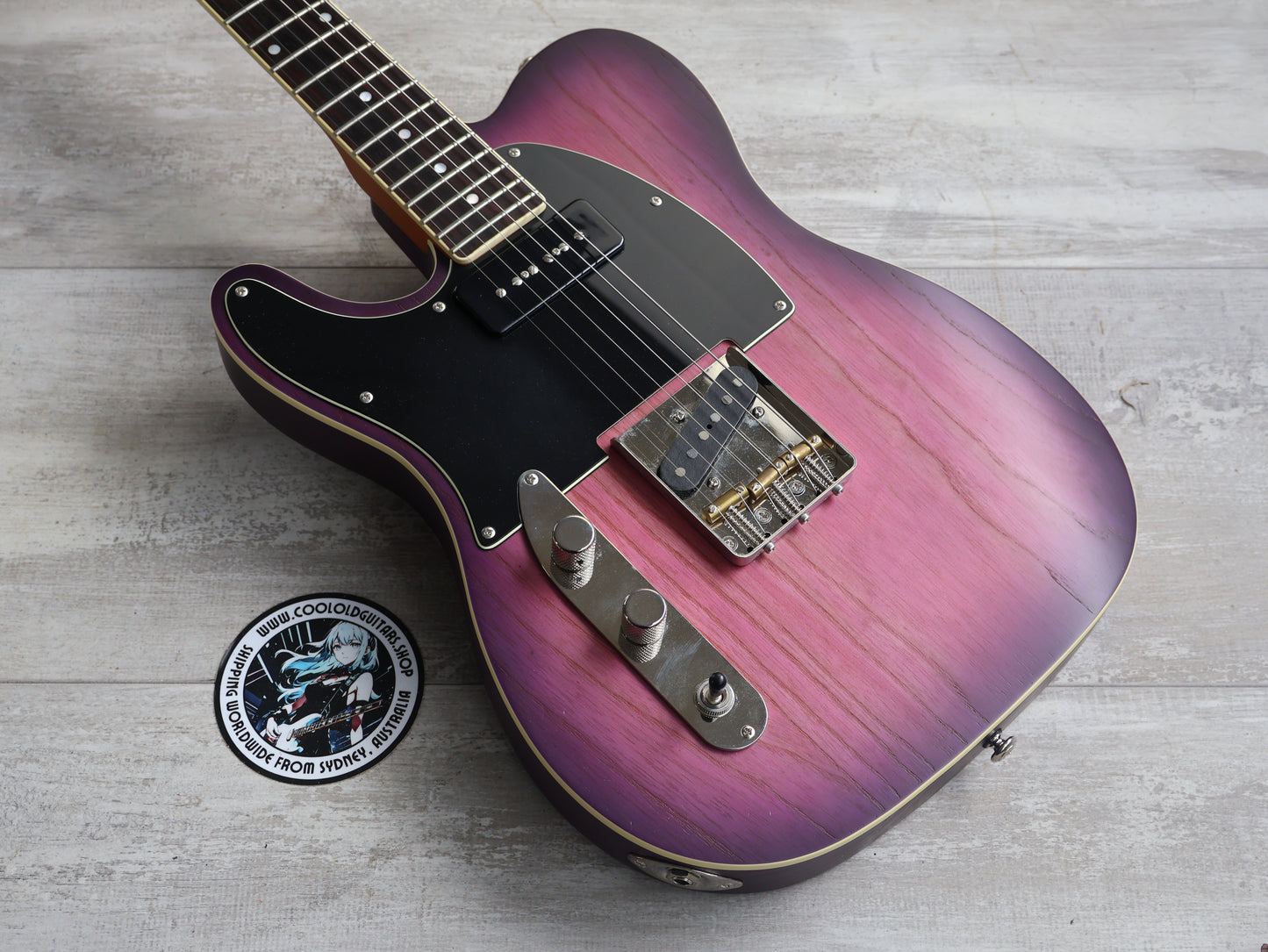 Schecter PT Special LH Left Handed Stratocaster w/P90 (Purple Burst Pearl)