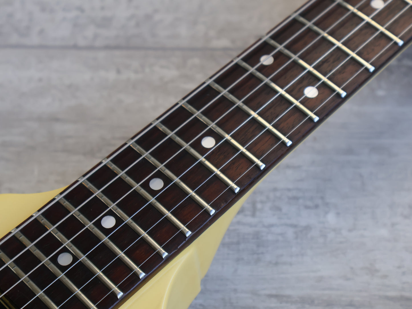 1979 Greco Japan FV-600 '67 Reissue Custom Order Flying V w/Vibrola (White)