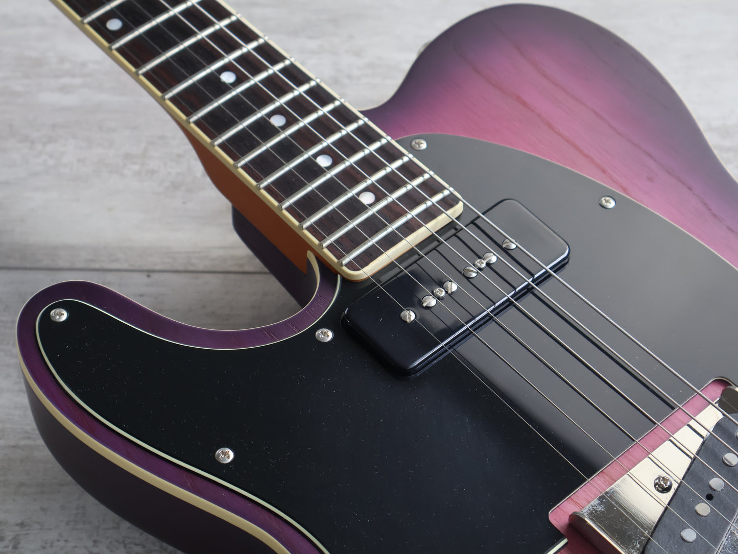 Schecter PT Special LH Left Handed Stratocaster w/P90 (Purple Burst Pearl)