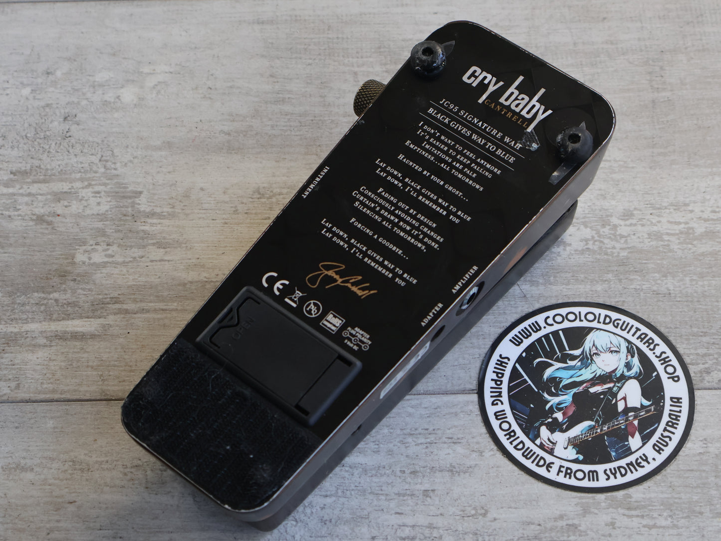 Dunlop JC95 Jerry Cantrell Signature Cry Baby Wah Wah