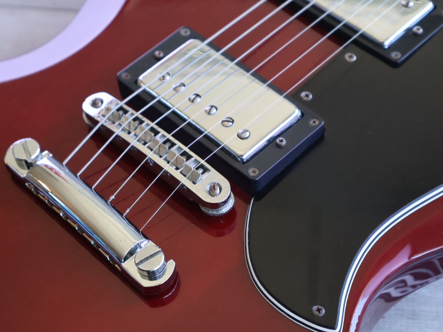 1990 Orville (Gibson) Japan SG-65 '62 Reissue SG Double Cutaway (Cherry)