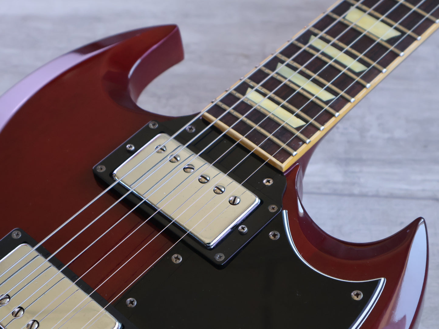 1990 Orville (Gibson) Japan SG-65 '62 Reissue SG Double Cutaway (Cherry)