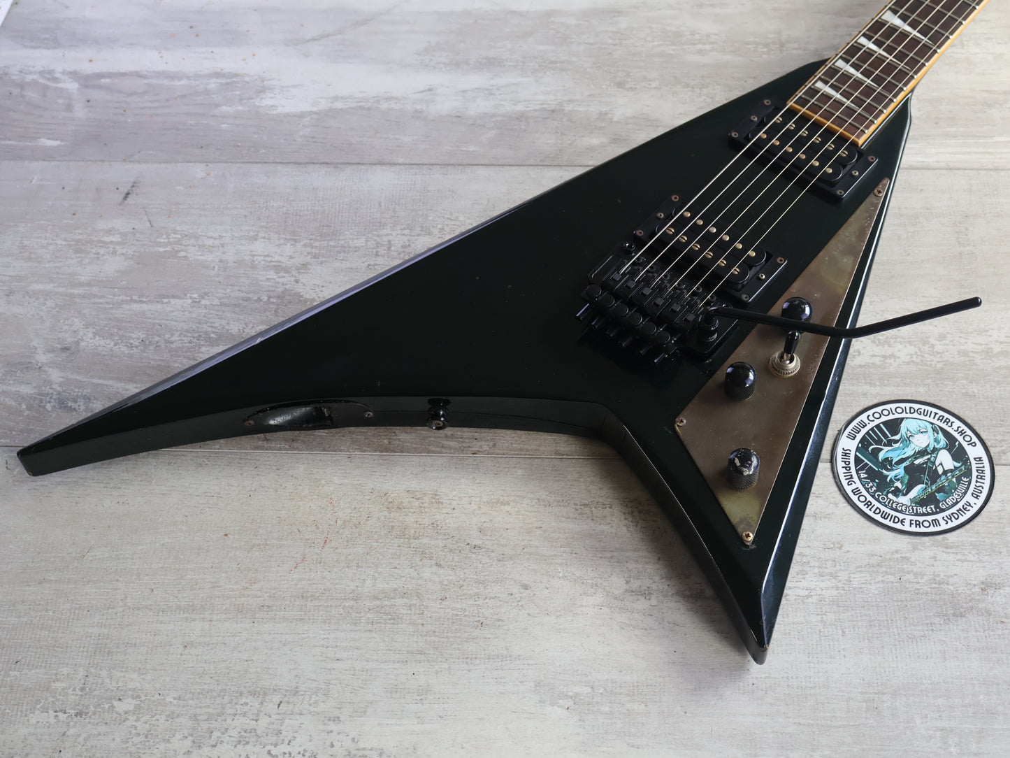 1987 Fernandes Japan JS-100 Rhoads Flying V (Black)