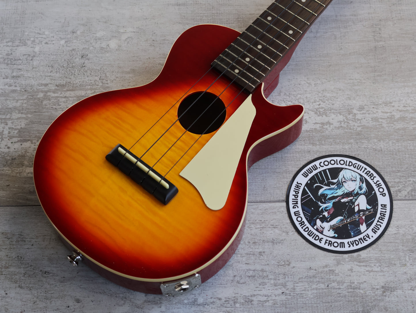 Epiphone Les Paul Acoustic/Electric Concert Ukulele (Cherry Sunburst)