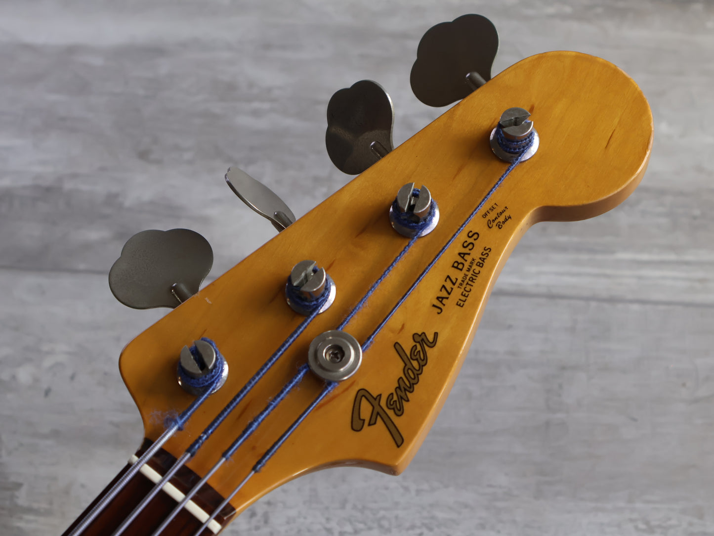 1997 Fender Japan JB62 '62 Reissue Fretless Jazz Bass w/EMG's (Transparent Red)