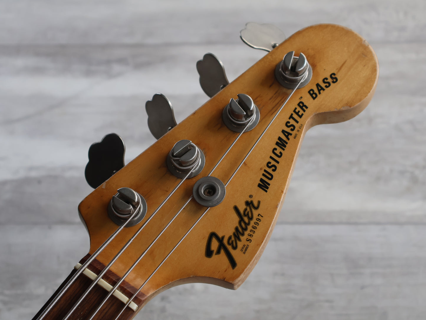 1980 Fender USA Musicmaster Bass (Monaco Yellow)