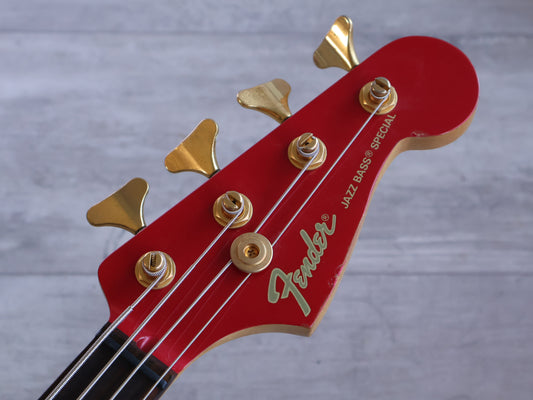 1988 Fender Japan PJR65 Jazz Bass Special PJ Active Contemporary Bass (Chrome Red)