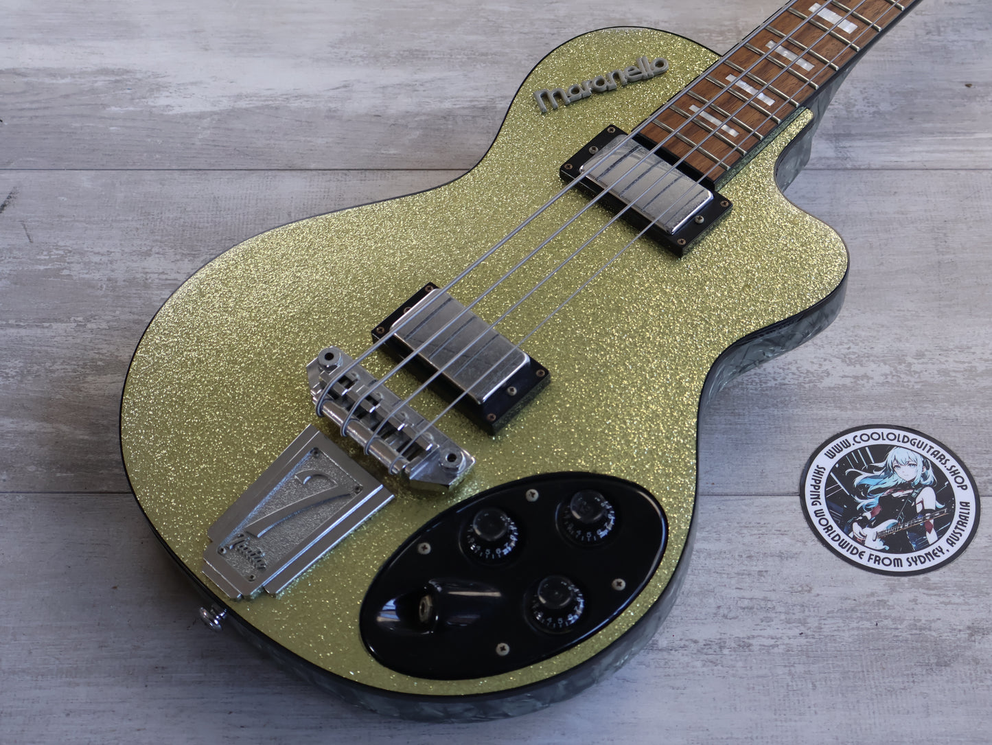 Italia Maranello 4-String Electric Bass (Sparkle Silver)