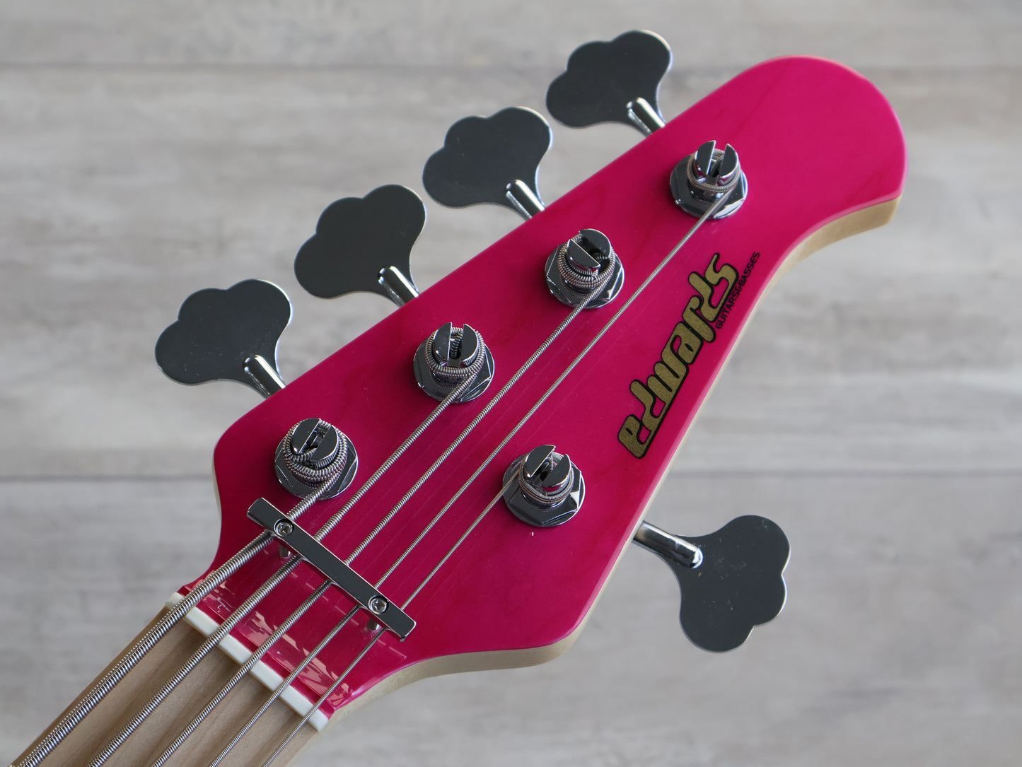 Edwards Japan E-Bardic STPI 5-String Bass - Tetsuya Signature Model (Transparent Pink)