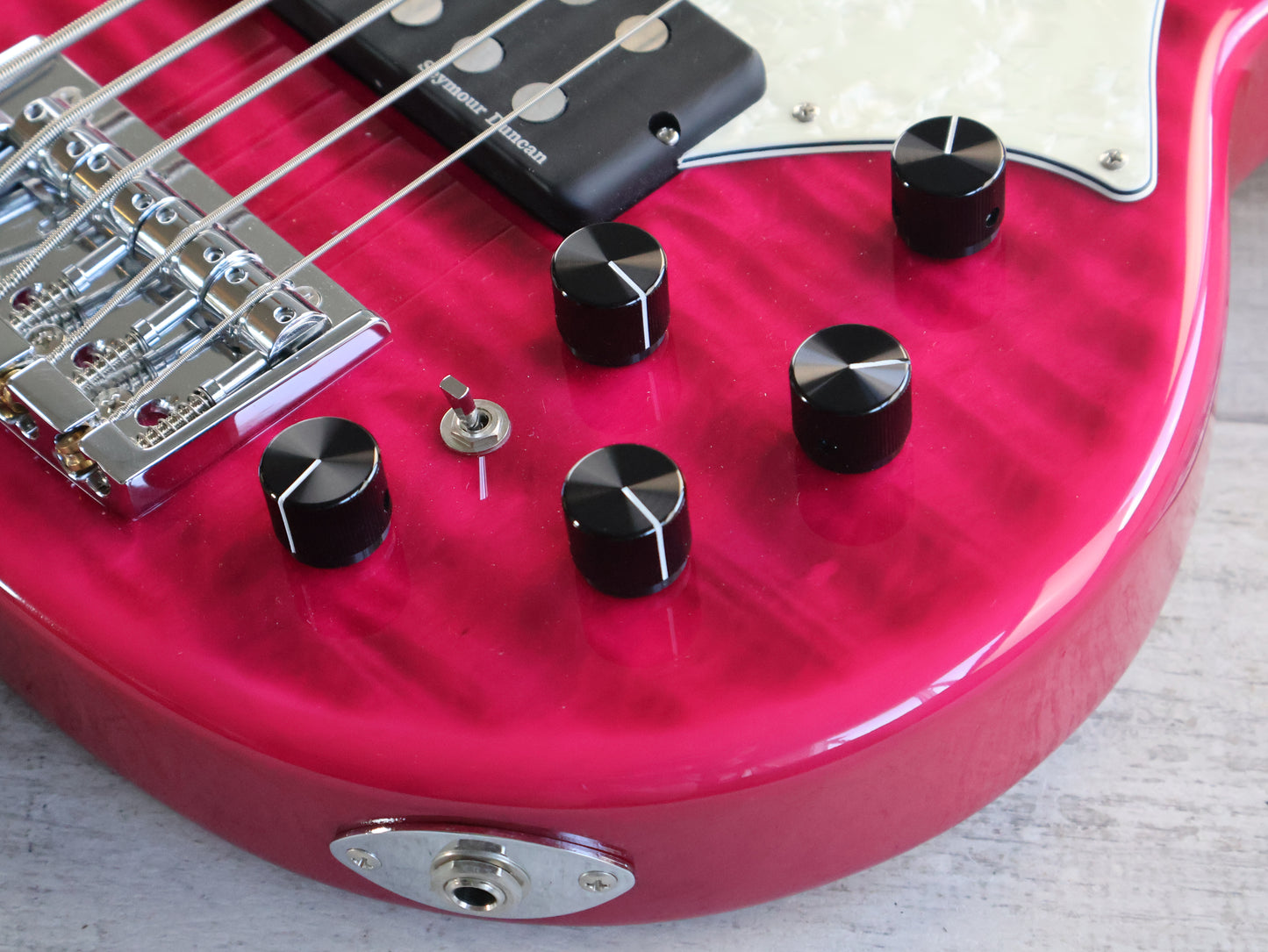 Edwards Japan E-Bardic STPI 5-String Bass - Tetsuya Signature Model (Transparent Pink)