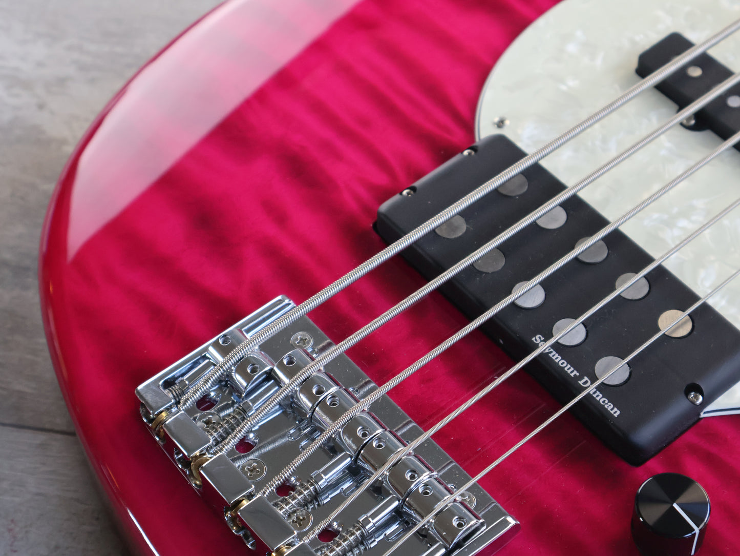 Edwards Japan E-Bardic STPI 5-String Bass - Tetsuya Signature Model (Transparent Pink)