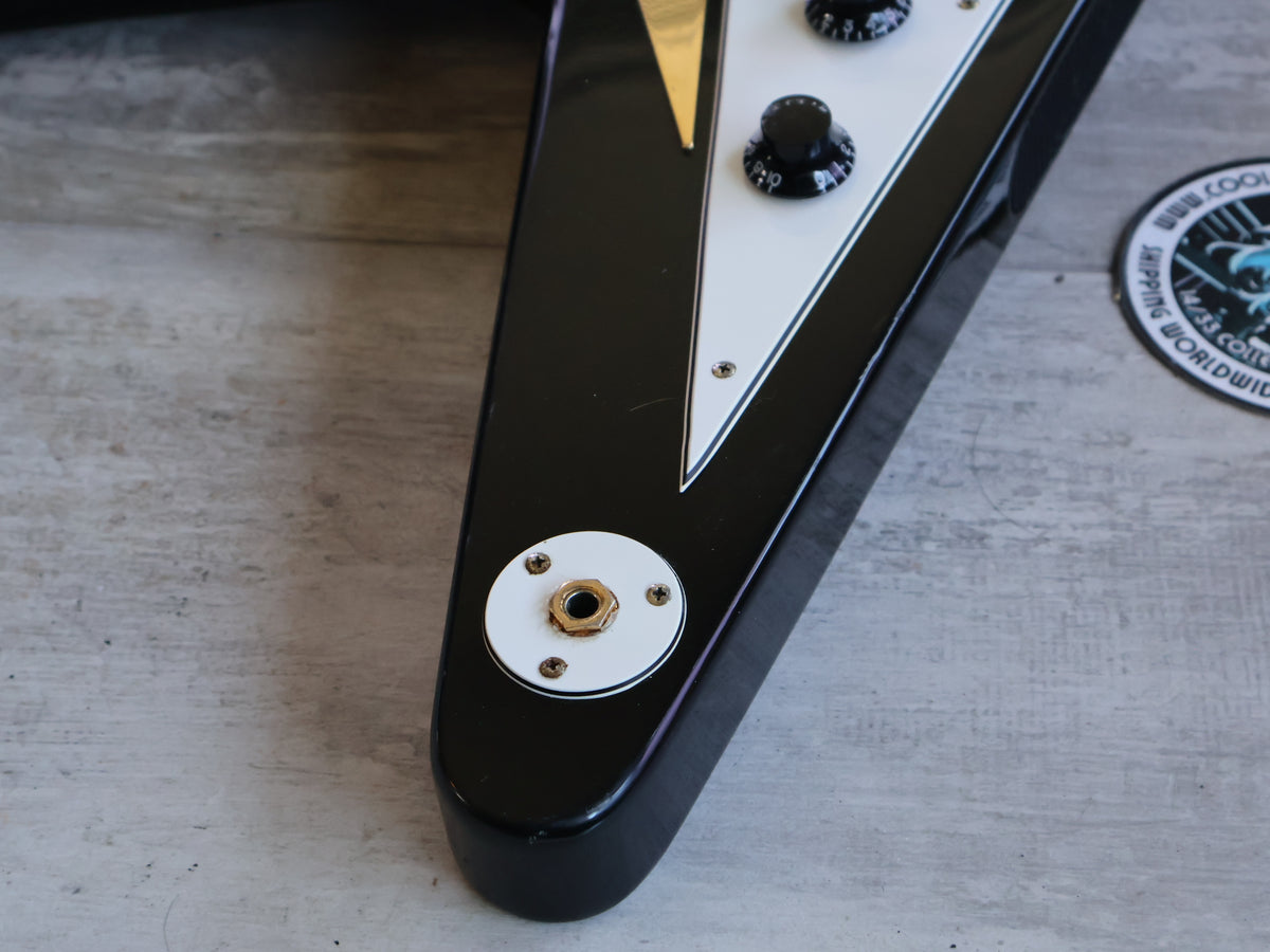 1999 Epiphone Korea '58 "Korina" Reissue Flying V (Black)