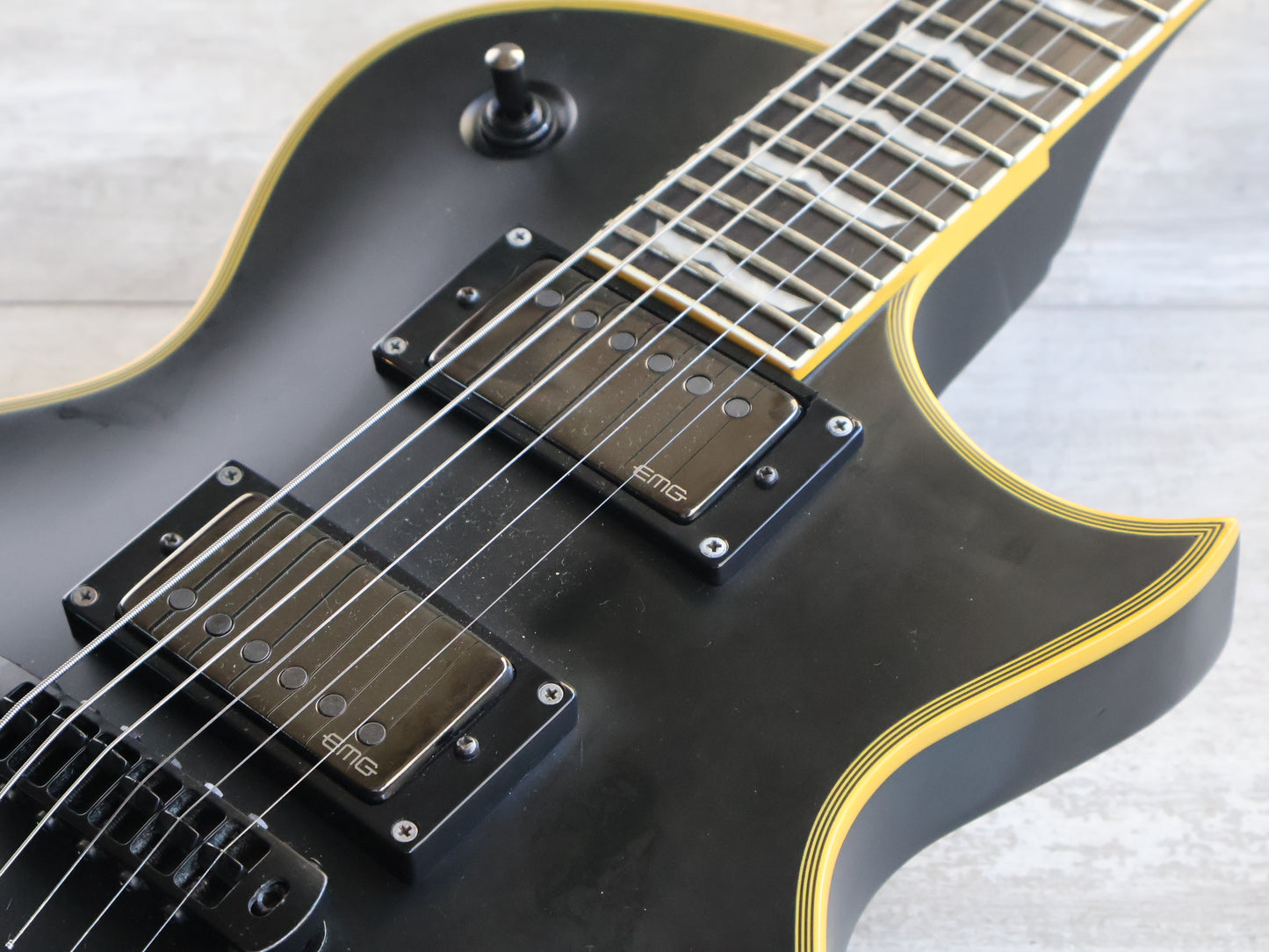 2010 LTD Korea (by ESP) EC-1000 Deluxe Eclipse Single Cutaway (Vintage Black)