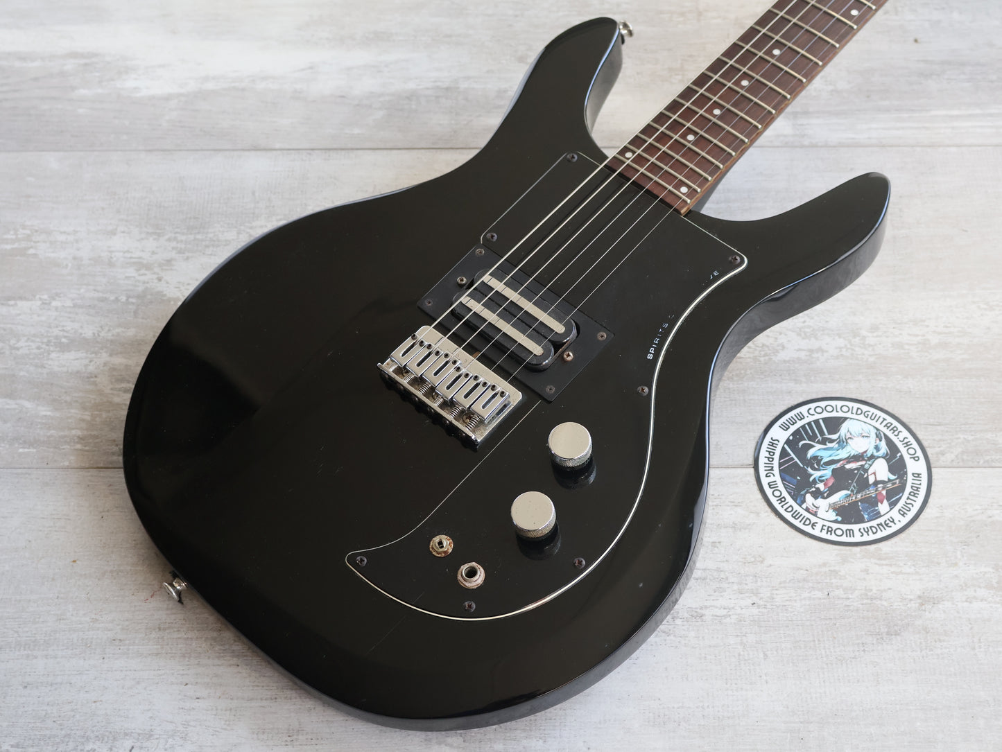 1990 Greco Japan APW-500 Dan Armstrong Double Cutaway (Black)