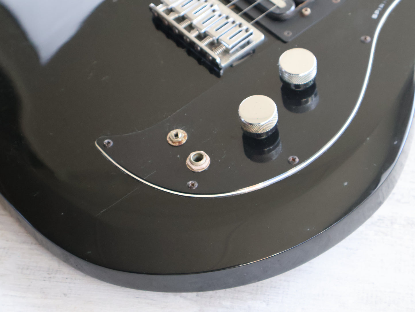 1990 Greco Japan APW-500 Dan Armstrong Double Cutaway (Black)