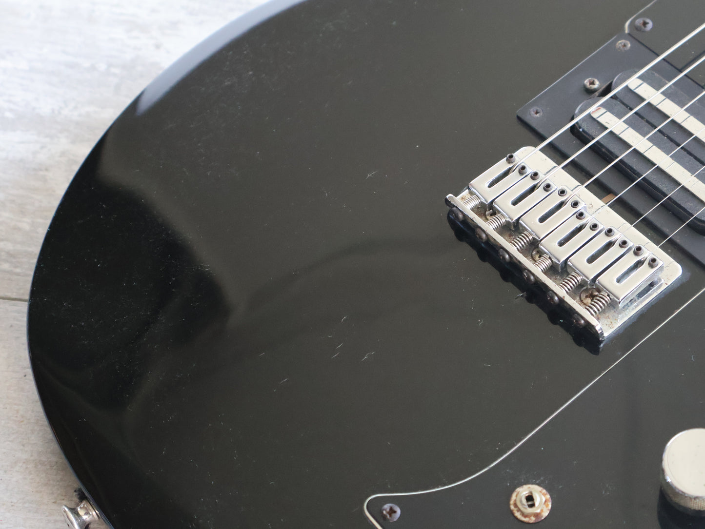 1990 Greco Japan APW-500 Dan Armstrong Double Cutaway (Black)