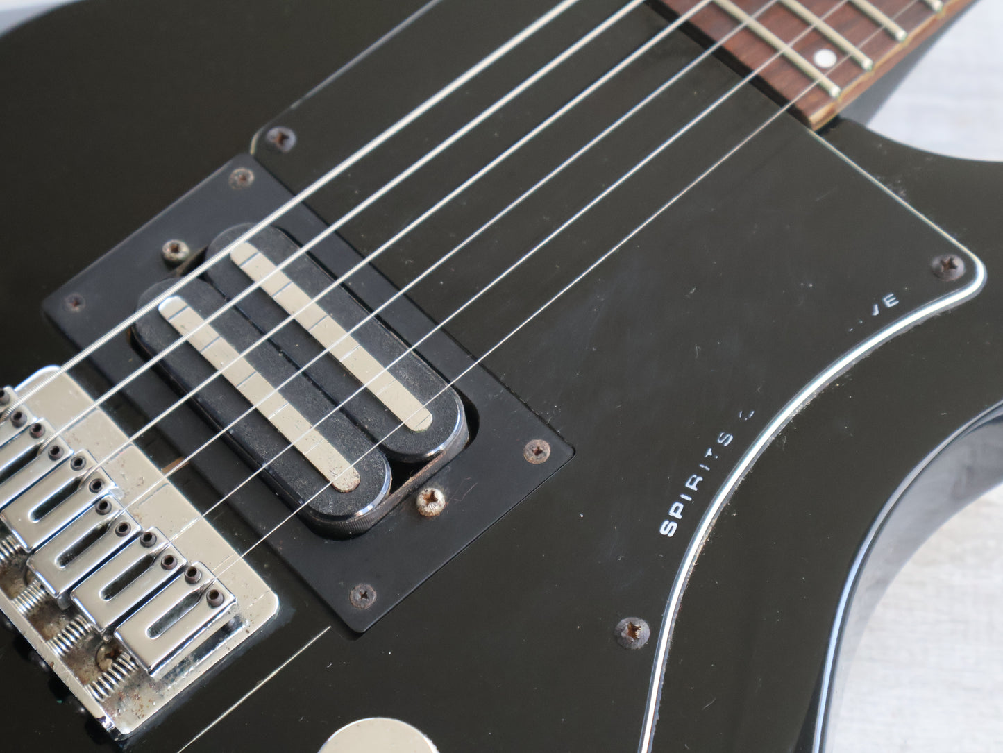 1990 Greco Japan APW-500 Dan Armstrong Double Cutaway (Black)