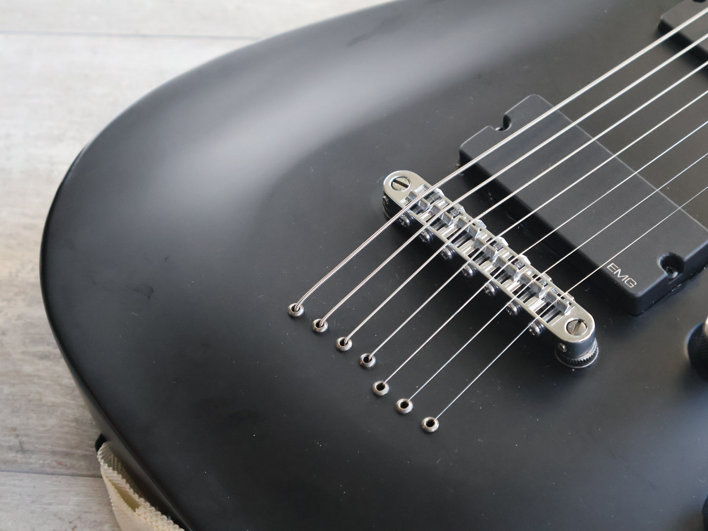 2010 Schecter Demon-7 ABS w/EMG Pickups (Aged Satin Black)