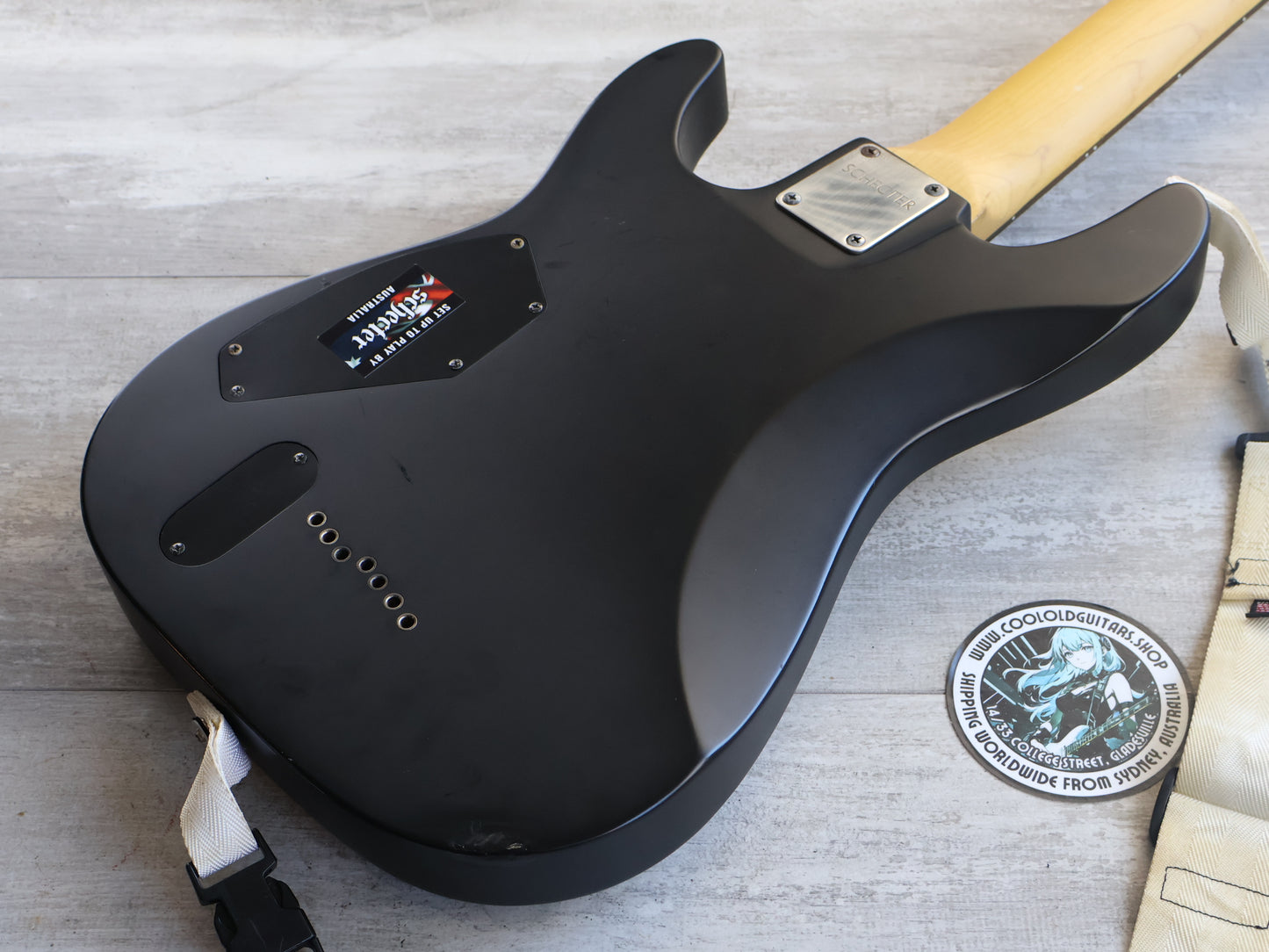 2010 Schecter Demon-7 ABS w/EMG Pickups (Aged Satin Black)