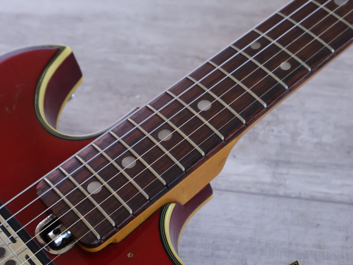 1960's Teisco Japan EP-2T Hollowbody w/Tremolo (Transparent Red)