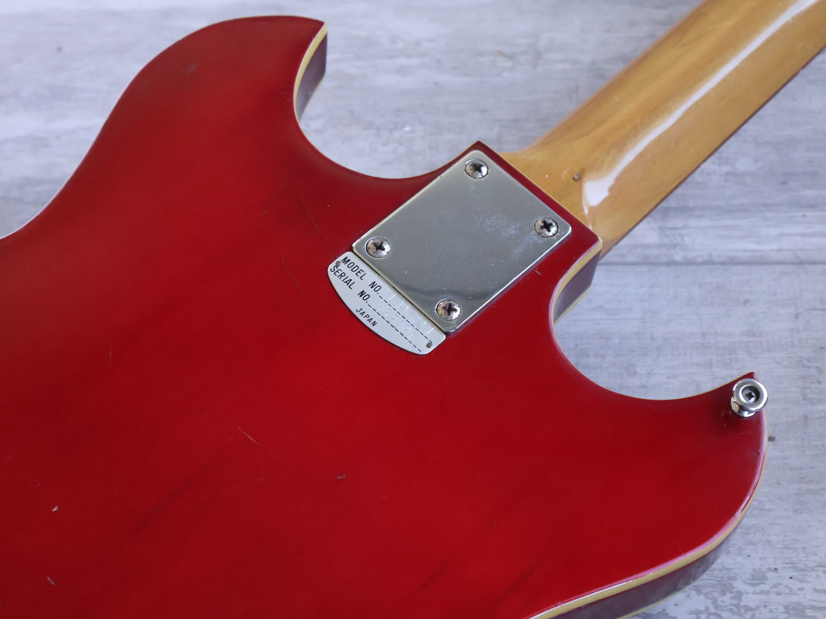 1960's Teisco Japan EP-2T Hollowbody w/Tremolo (Transparent Red)
