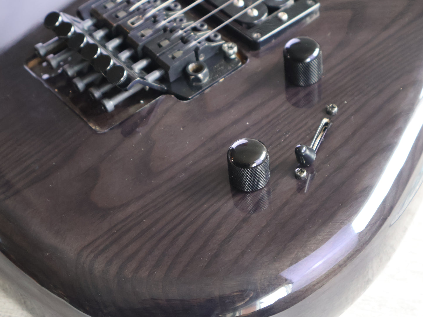 1989 Aria Pro II "The Warrior USA" HSS Superstrat (Transparent Black)