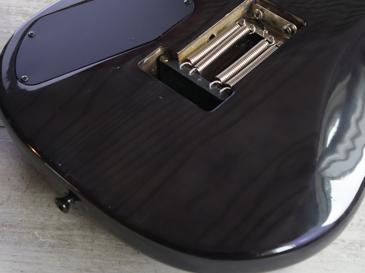 1989 Aria Pro II "The Warrior USA" HSS Superstrat (Transparent Black)