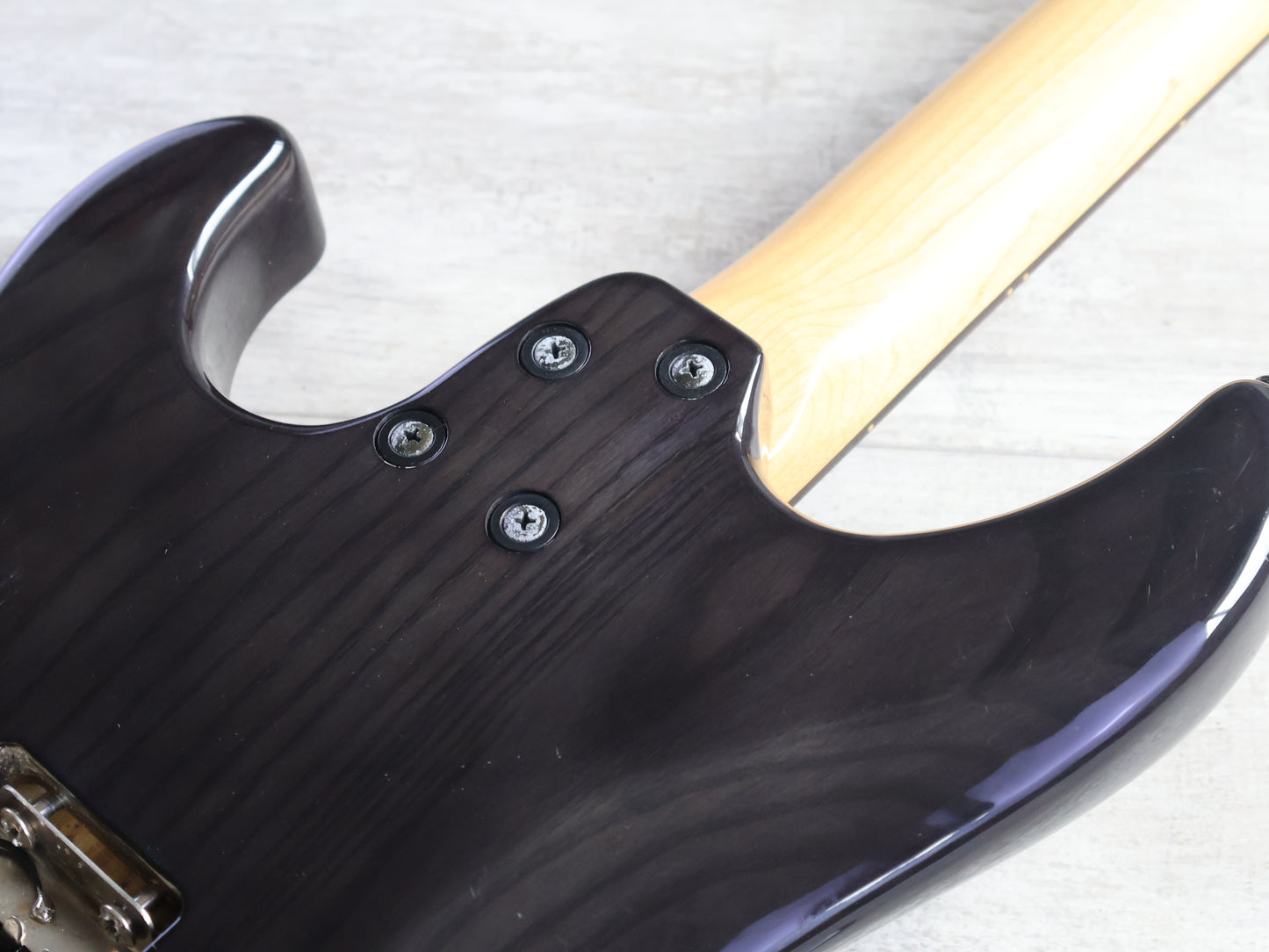 1989 Aria Pro II "The Warrior USA" HSS Superstrat (Transparent Black)